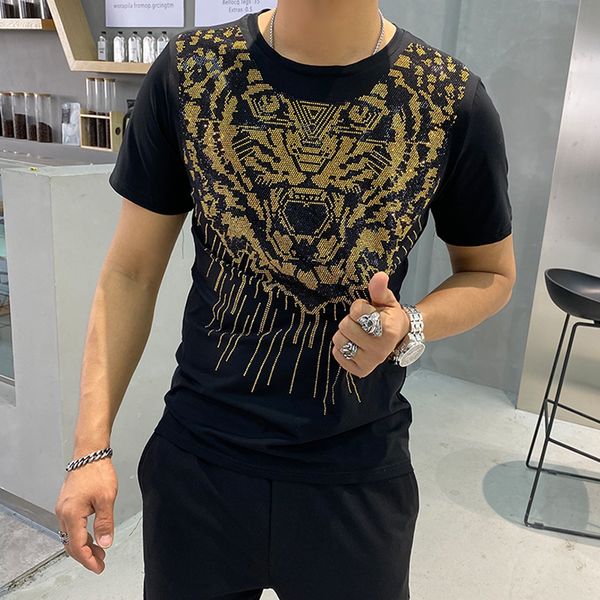 

men's t-shirts the fine-tuning short-sleeve cotton male fitness shirt with short sleeve short-quality upper-base 5llr, White;black
