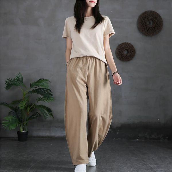 

autumn casual 3 solid color women long basic pants women's & capris, Black;white