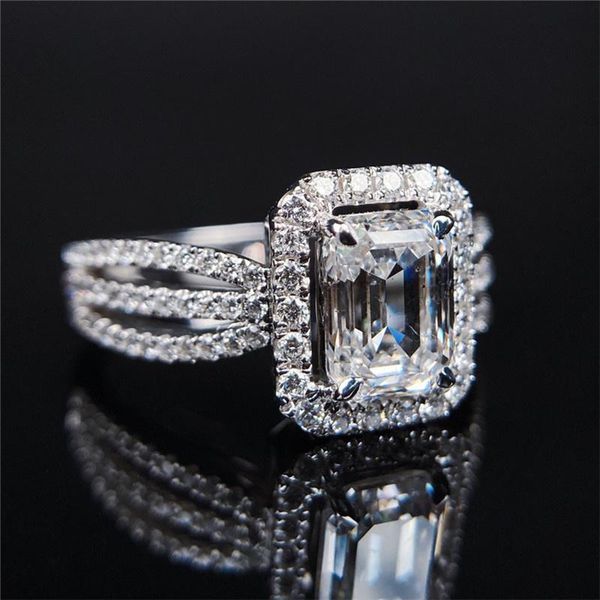 

wedding rings huitan trendy sier color women inlaid cz stone ment fancy gift female jewelry, Slivery;golden