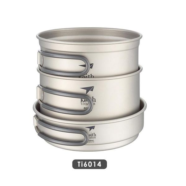 

water bottle keith pure titanium cookware set outdoor camping portable lunch box pot tableware