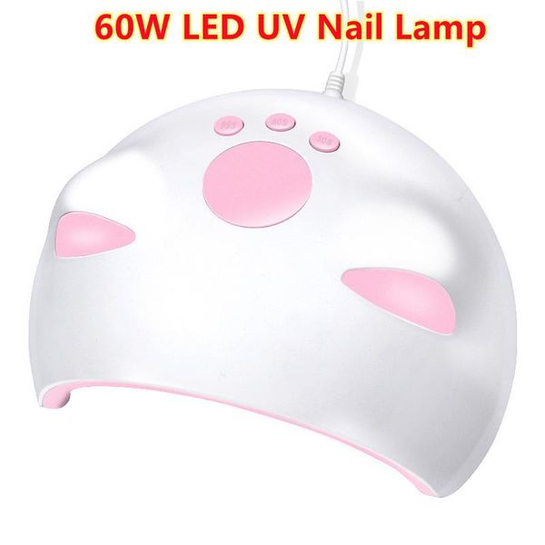 

nail dryers salon/home use 60w lamp uv dryer cat shape for led gel with infrared sensor