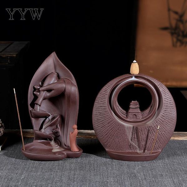 

fragrance lamps backflow incense burner censer cone sticks holder and 50-100pcs cones home decor ceramic