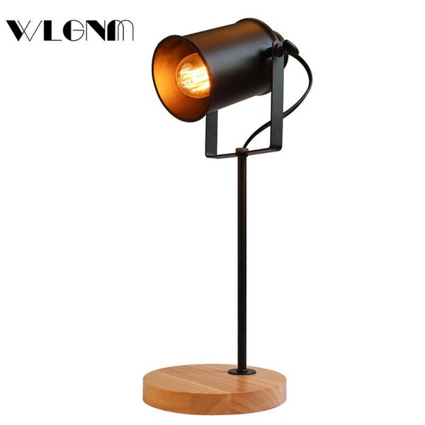

table lamps loft style retro lamp adjustable reading lights for home lighting bedroom study office indoor decoration fixtures wooden
