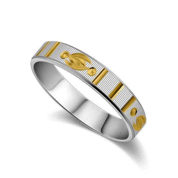 

wedding rings fashion engraved exquisite pattern ring solid 925 sterling silver engagement for women wholesale jewelry, Slivery;golden