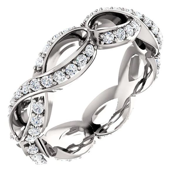 

wedding rings creative hollow 8-shaped copper women's ring jewelry inlaid zircon rhinestone silver color simple, Slivery;golden