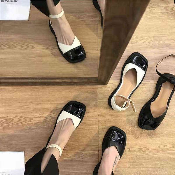

dress shoes spring summer new chunky mary janes square toe women designer platform fashion lolita woman british mujer 220303, Black
