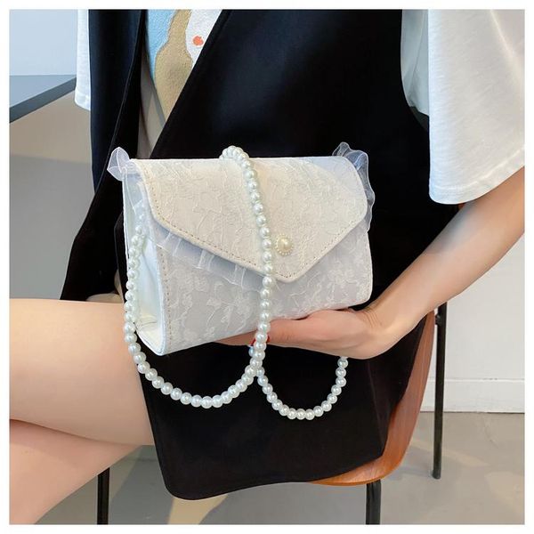 

evening bags female shoulder bag gentle lace pearl chain retro small square wholesale elegant handbag casual crossbody accessories