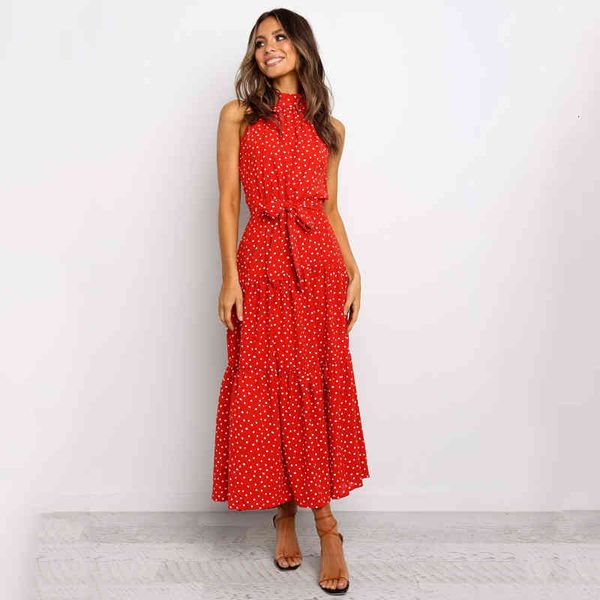 

summer women long dress polka dot casual dresses black halter strapless yellow sundress vacation clothes for woman, Black;gray