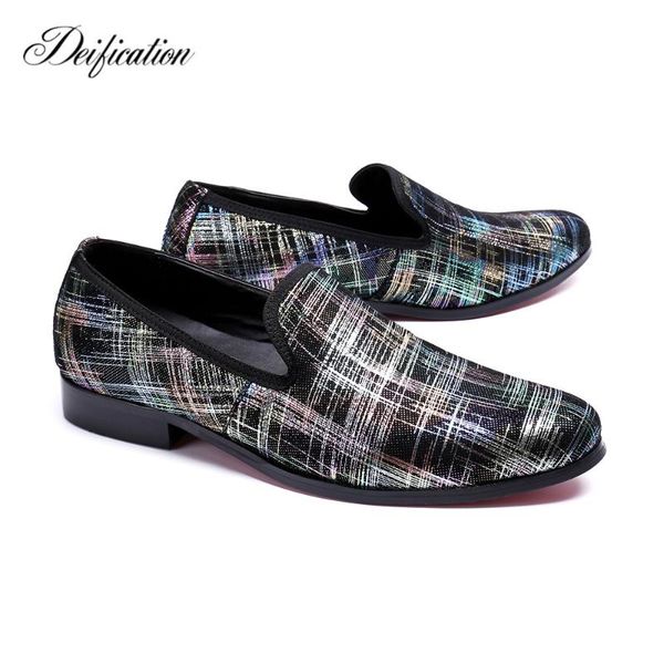 

dress shoes plus size 47 printed split leather men loafers italian handmade casual mens classic slip on motorcycle men's flats, Black