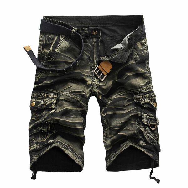 

men's shorts kancoold fashion mens casual multi-pocket beach work short trouser summer cotton loose jeans pants jun7 msf6, White;black