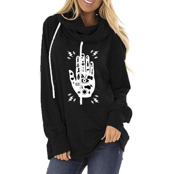 

women's hoodies & sweatshirts spring/autumn kawaii hoodie vintage womens winter sudaderas para mujer sweatshirt, Black