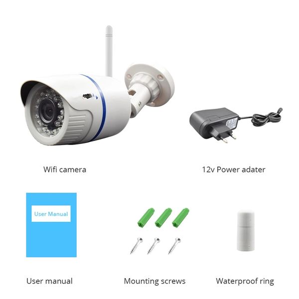 IP-Kamera WiFi 4MP Outdoor Home Security Surveillance Video Wi-Fi Camara HD 1080P Onvif Wireless Wi-Fi Audio Record CamHi Cam