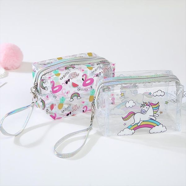 

transparent pvc waterproof cosmetic bag cactus women men travel wash storage organizer makeup cases beauty toiletry kit