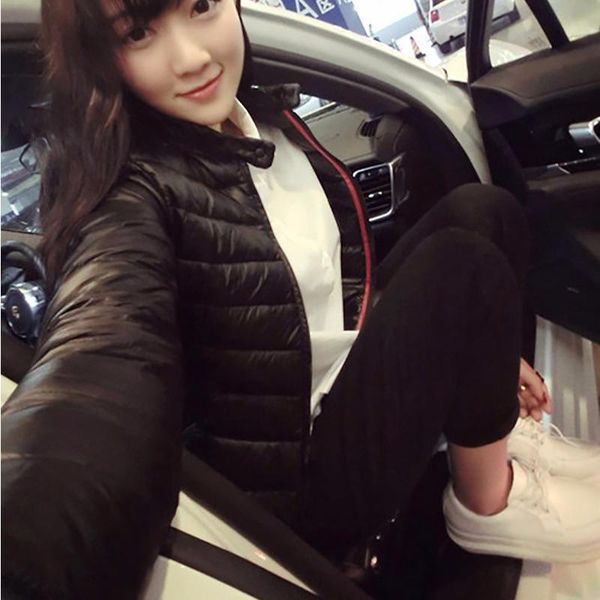 

women's jackets winter spring short down outwear female coat cotton padded warm 168c60 l20e, Black;brown