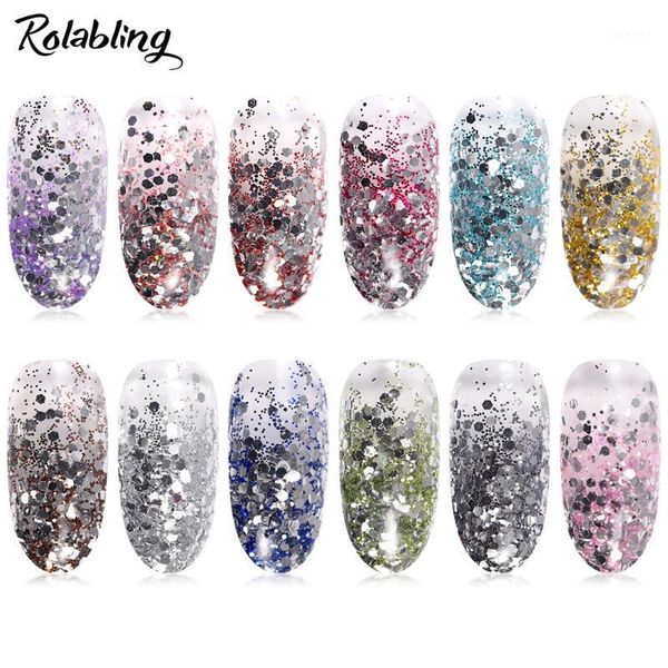 

pot holo nail glitter powder for uv gel polish decorations dust dipping art diy tips1, Silver;gold