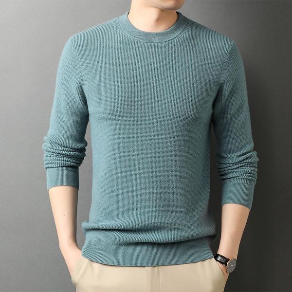 

men's sweaters 2021 autumn and winter round neck long sleeve sweater men thick wild knitted 930698-159, White;black