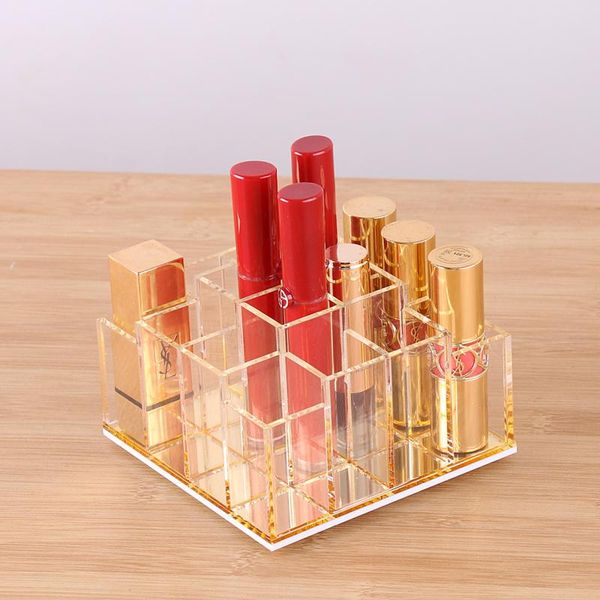 

storage boxes & bins divided lipstick organizer tray vertical acrylic plastic box makeup dressing table dresser cosmetic shelf display stand