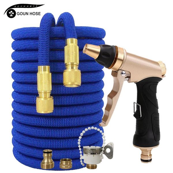 

watering equipments goun hose 17ft-125ft garden magic flexible plastic car wash metal spray gun outdoor