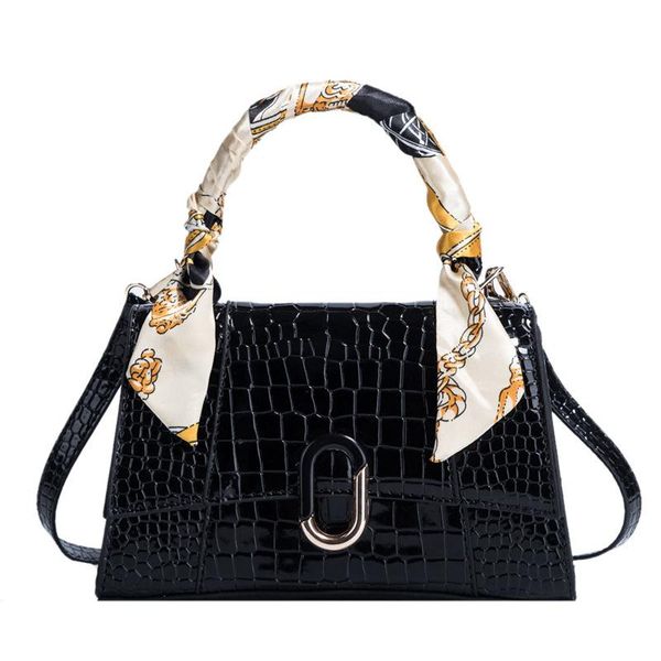 

evening bags european and american messenger small square bag crocodile pattern shoulder korean fashion
