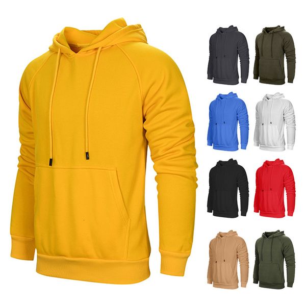 

men's hoodies & sweatshirts ebaihui autumn warm fleece men fashion solid color hip hop streetwear hoody man's clothing hoodie size, Black