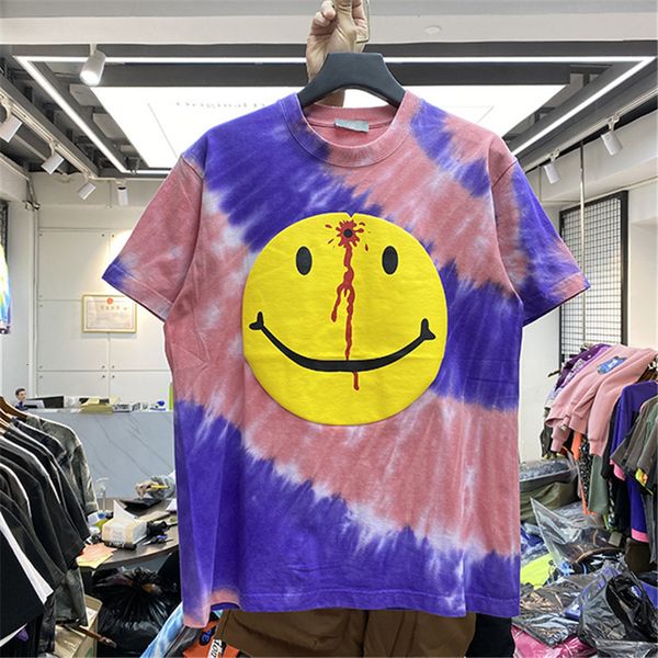

men's t-shirts tie dye t shirt men women heavy fabric dreams blossom in time printed tee streetwear short sleeve xdlj, White;black