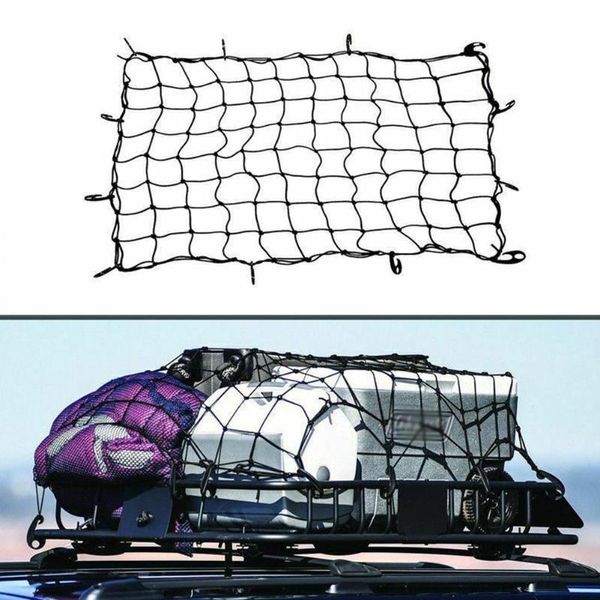 

car organizer universal trunk luggage storage cargo organiser nets 120x90cm elastic mesh net with hooks auto interior accessories 120*90cm