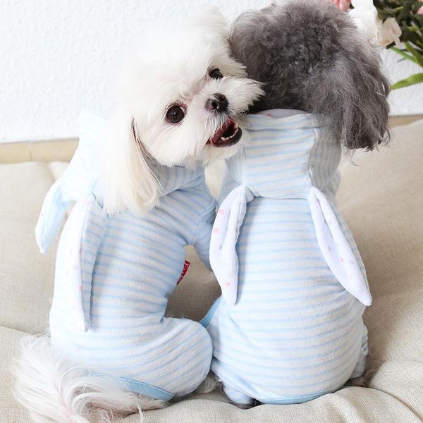 

dog apparel cute stripe jumpsuit pajamas winter warm fleece small cat coat jacket chihuahua shirt hoodie clothes for pitbull