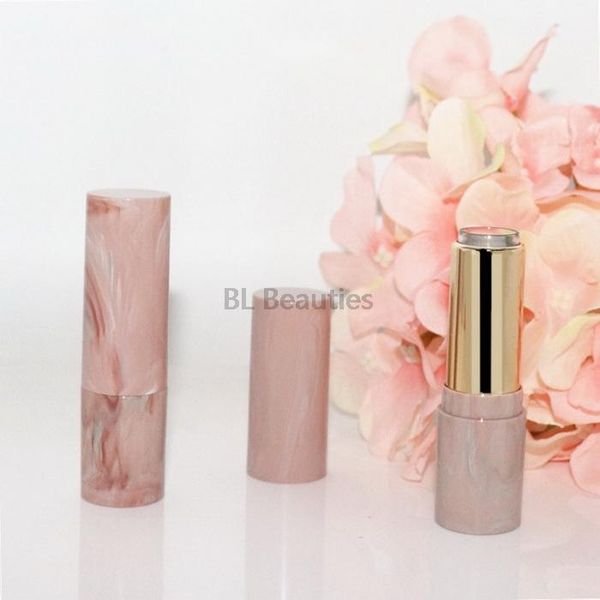 

storage bottles & jars 100pcs/lot empty lip tubes lipstick tube marbling diy gloss cosmetic packing container 12.1mm