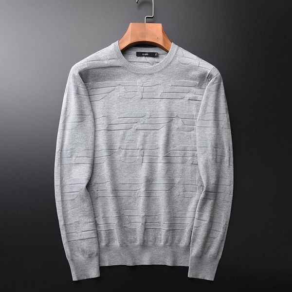 

men's jackets warm and thickened three-dimensional knitted round neck sweater for men in spring autumn, Black;brown
