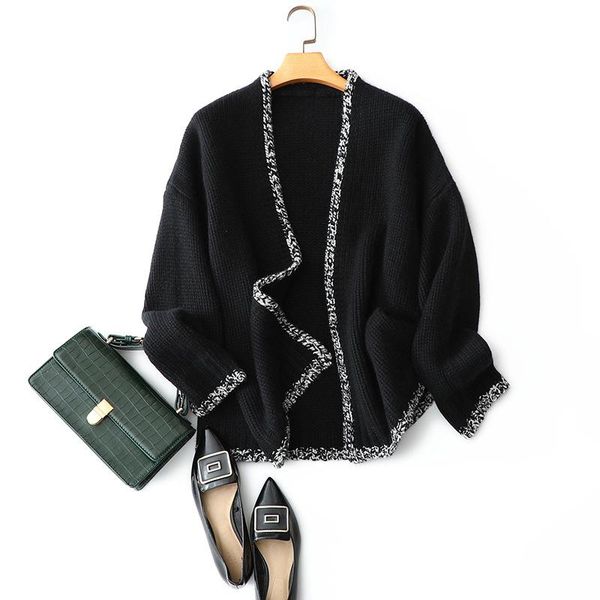 

women's knits & tees 100% cashmere cardigan design women winter sweater clothes vintage warm fall 2021 clothing, White