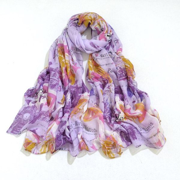 

scarves paris france ladies square scarf women printing fashion decoration shawl sunshade autumn beautiful, Blue;gray