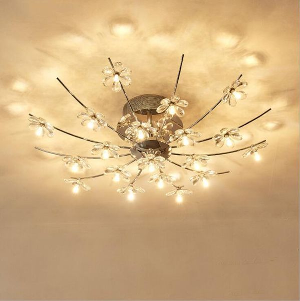 

ceiling lights simple modern creative living room crystal lamp neoclassical post restaurant bedroom flower