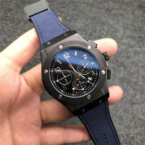 

luxury men's watches gold large dial log type selling men's brand sports military watch orologio di lusso 4015, Slivery;brown