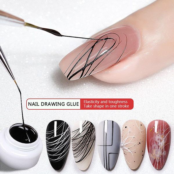 

colors 20g nail art stretch painted brushed glue diy spider supplies white black gold tslm1 kits