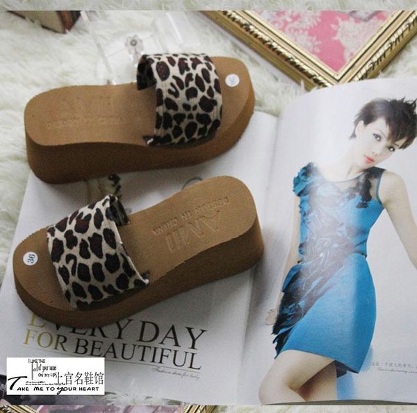 

shoes woman summer style 2021 ladies fashion cute slippers beach with thick soles slippery slope platform heels, Black