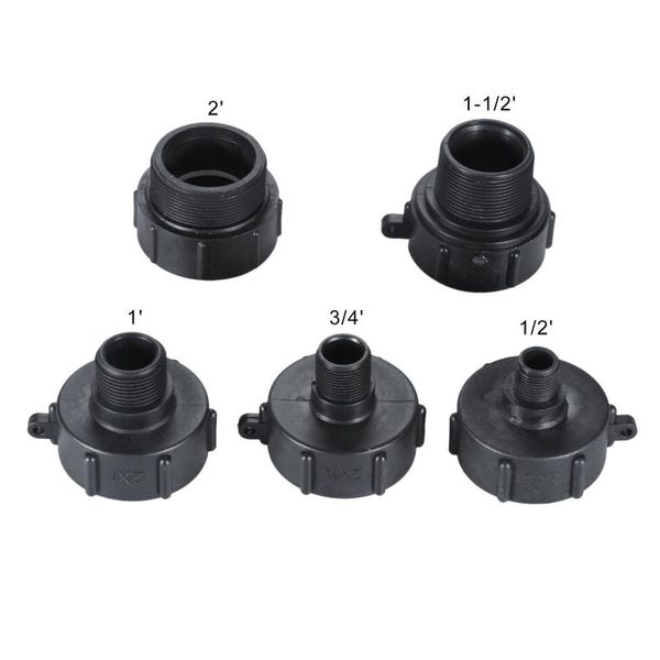 

watering equipments 1000l ibc water tank garden hose adapter fitting s60x6 adaptor 1/2", 3/4" 1", 1-1/2" pipe valve