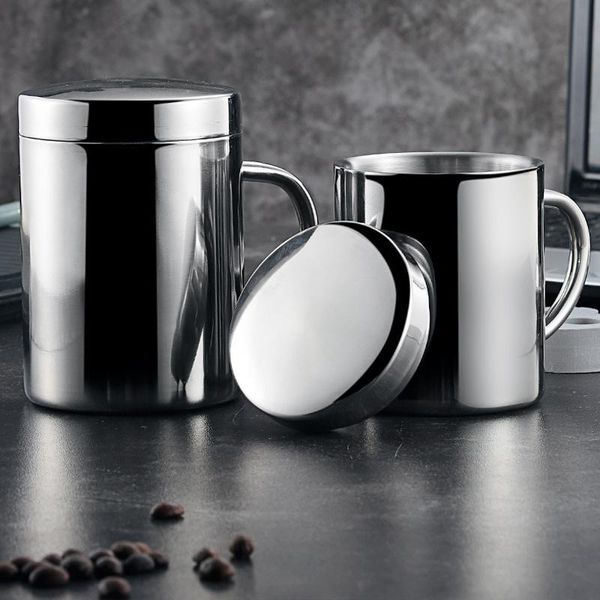 

water bottles vacuum cup 304 stainless steel double insulation thickening kindergarten student children's mouth with lid coffee drinks