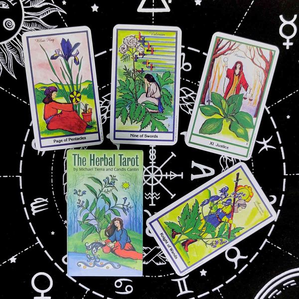

new the herbal tarot cards prophecy divination deck english version entertainment board game 78 sheets/box