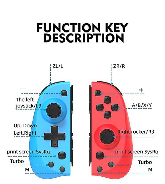 

game controllers & joysticks strong anti-interference wireless bluetooth handle for ns left and right small with grip vibration somatosensor
