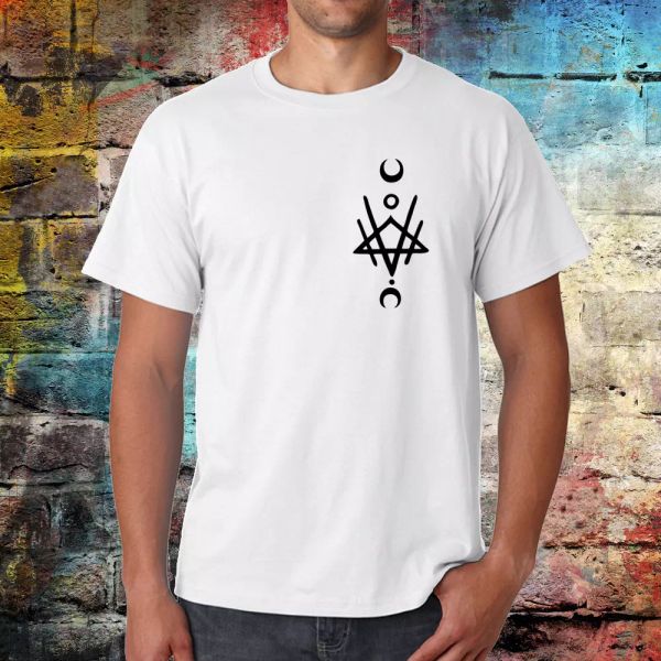

tattoo t-shirt, invisible symbol tee, graphictee, folk tshirt, mystic tshirt, White;black