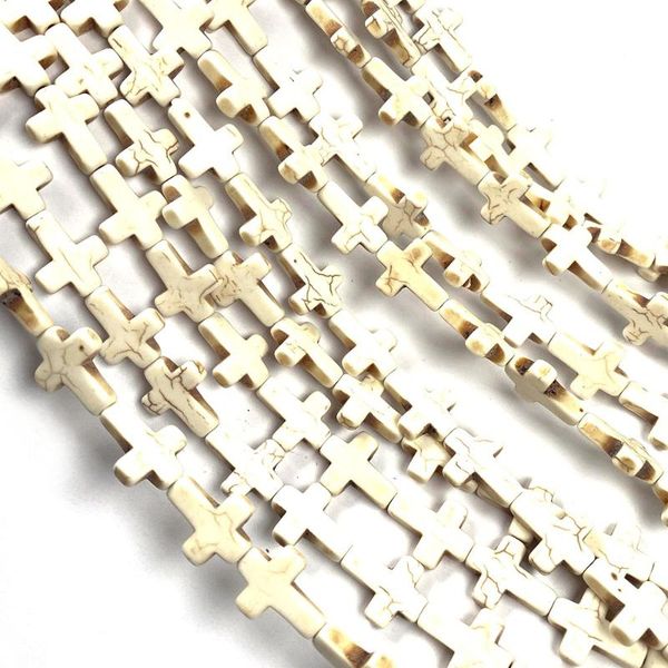 

other cross shape white turquoises stone spacer beads for jewelry making diy bracelet necklace accessories or women gifts
