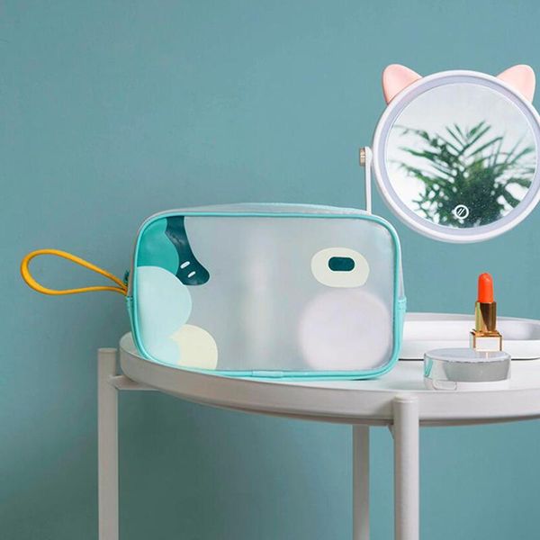 

storage bags waterproof transparent cosmetic cute pouch makeup organizer clear case toiletry bag zipper travel