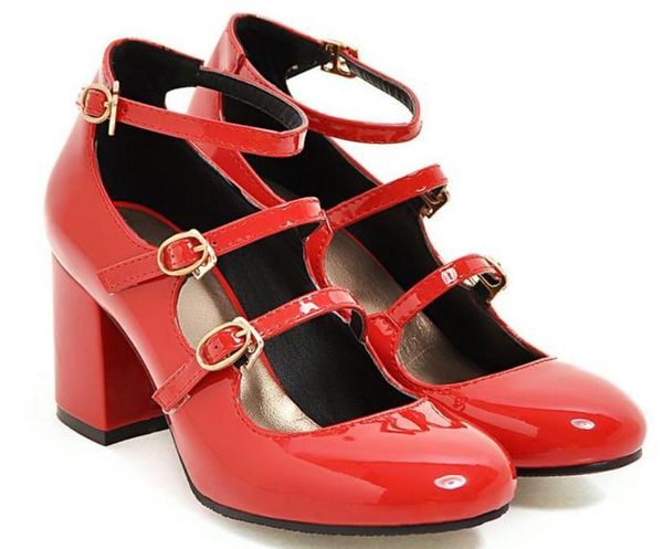 

dress shoes 2021 women's in spring and autumn with style fashion high heel coarse round head, Black