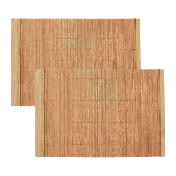 

bath mats 2pcs chic tea table mat bamboo wood anti-slip placemats insulation