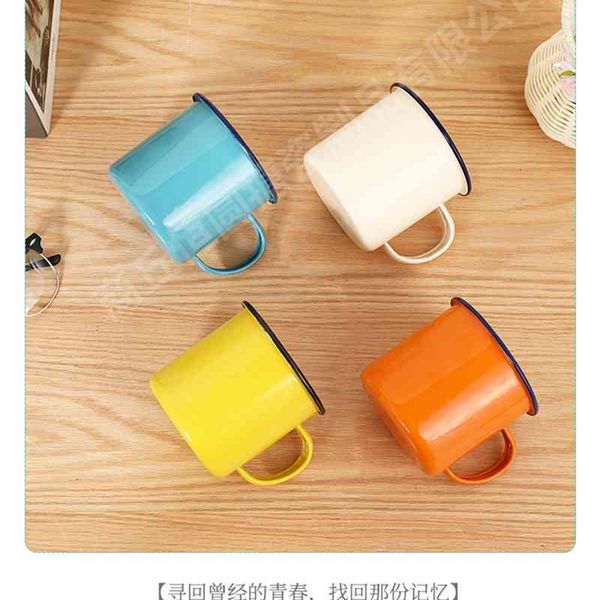 

enamel mug nostalgic quote color thickened enamel cup