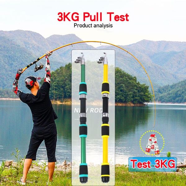 

carp fishing rod portable comb pesca spinning reel set+line lures+space bean mini travel sea 1.5m-3.0m frp boat rods