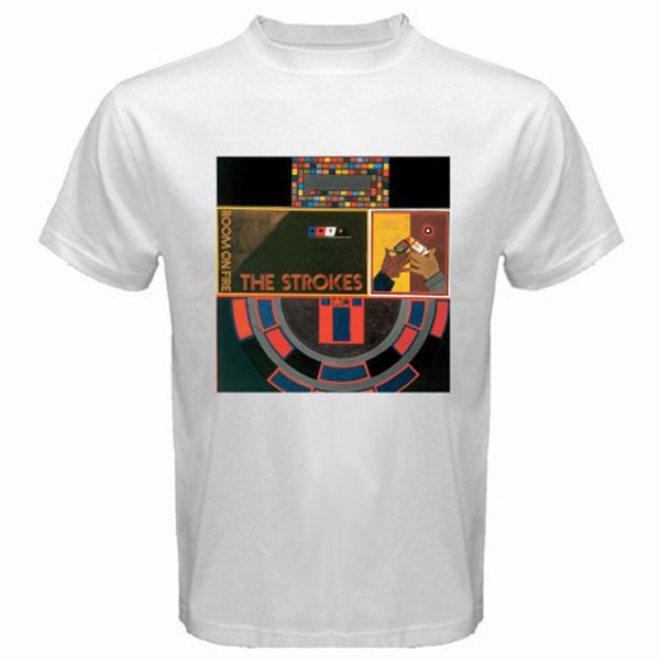 

the strokes *room on fire men's white t-shirt size s to 3xl, White;black
