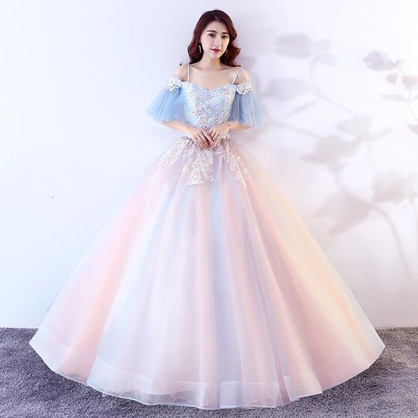 

party dresses arrival pink long lady girl women princess bridesmaid banquet ball dress gown, White;black