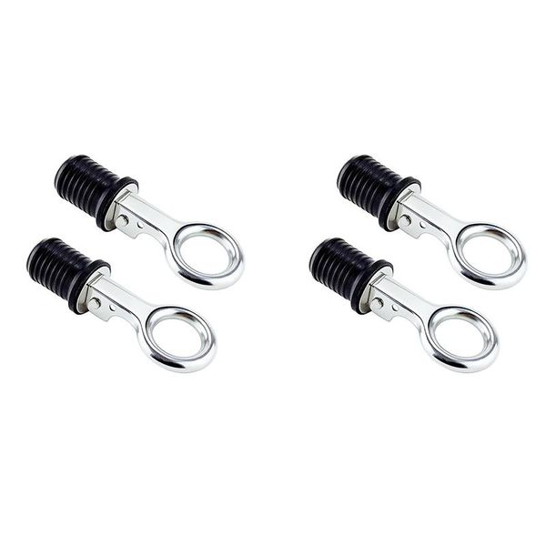 

2pcs stainless steel 304 handle rubber drain plug snap tight flip style braid line