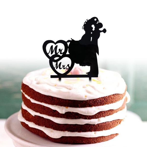 

other festive & party supplies and mrs cake ers black acrylic bride groom cupcake decor for wedding valentine's day